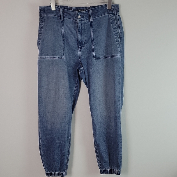 J. Crew Utility Jeans Pants size 32 Knit Denim Jogger Style #BE651 - Picture 1 of 9